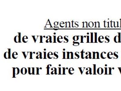 Agents non titulaires