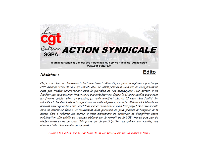 Action syndicale