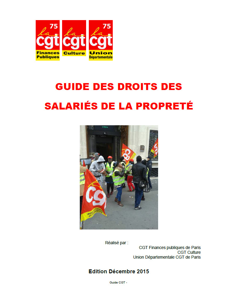 Guide des salarié-e-s de la propreté et du nettoyage