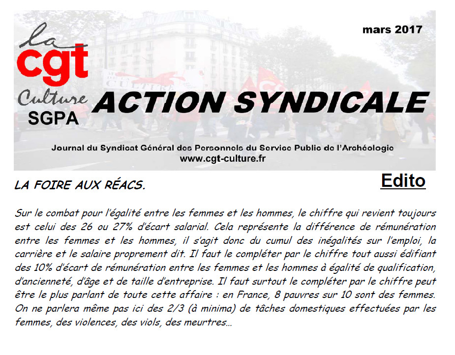 action syndicale mars 2017