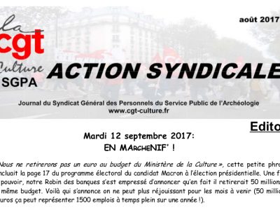 Action Syndicale août 2017