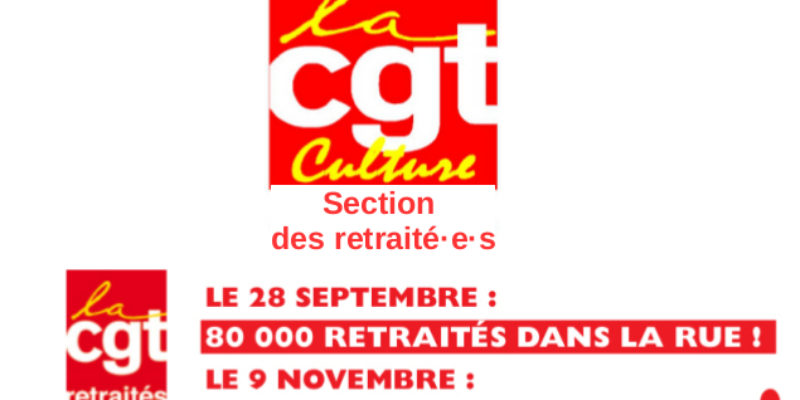 LE 28 SEPTEMBRE : 80 000 RETRAITÉS DANS LA RUE ! LE 9 NOVEMBRE : On continue  !