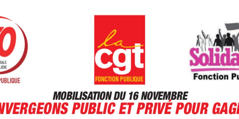 MOBILISATION DU 16 NOVEMBRE – CONVERGEONS PUBLIC ET PRIVÉ POUR GAGNER