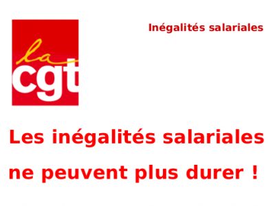 Les inégalités salariales ne peuvent plus durer !