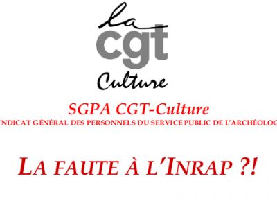 La faute à l’Inrap ?!