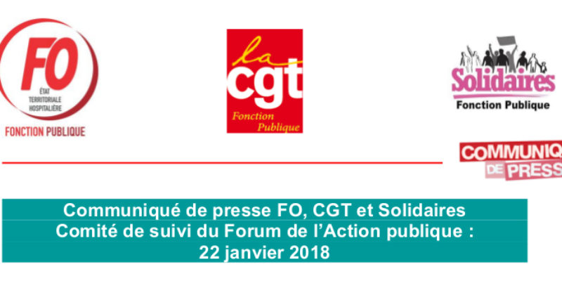 Comité de suivi du Forum de l’Action publique : 22 janvier 2018