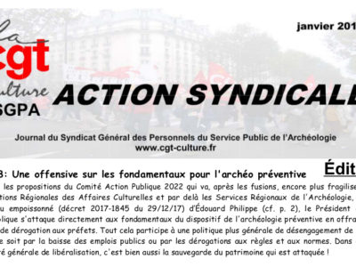 Action syndicale Janvier 2018