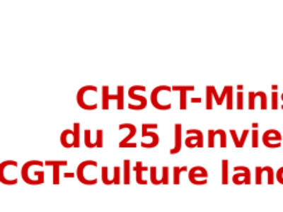 CHSCT-Ministériel : La CGT-Culture lance une alerte !