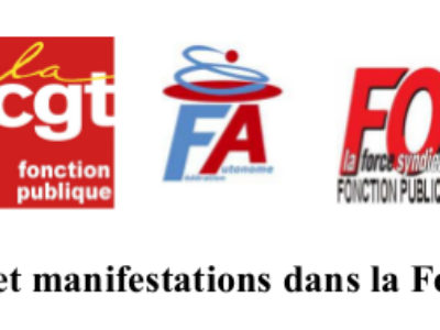 22 mars : grève et manifestations dans la Fonction publique