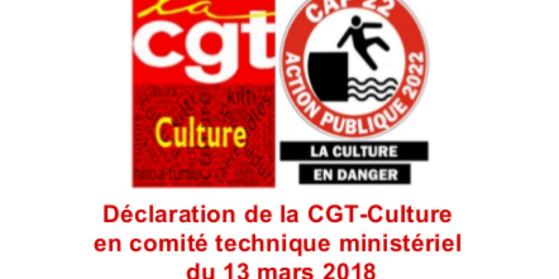 Déclaration de la CGT-Culture en comité technique ministériel