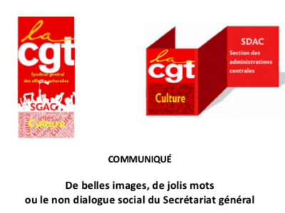 De belles images, de jolis mots ou le non dialogue social du Secrétariat général