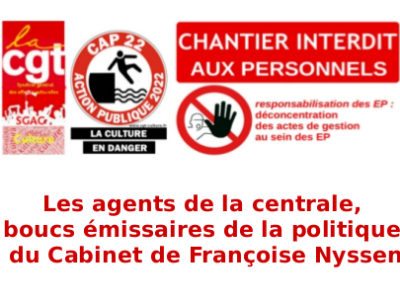 Les agents de la centrale, boucs émissaires de la politique du Cabinet de Françoise Nyssen