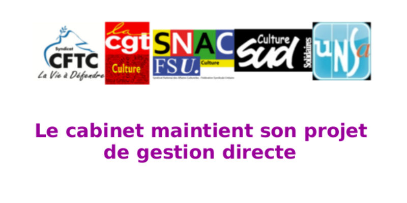 Le cabinet maintient son projet de gestion directe