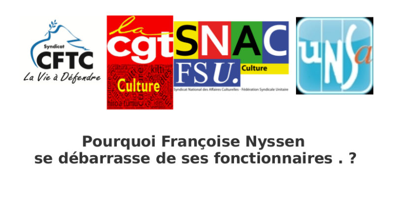 Pourquoi Françoise Nyssen se débarrasse de ses fonctionnaires ?