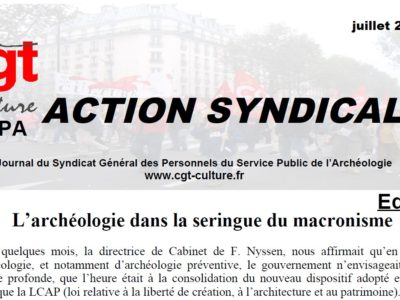 Action syndicale SGPA-CGT-culture Juillet 2018