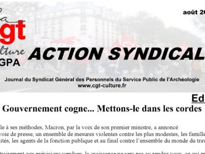 Action syndicale août 2018