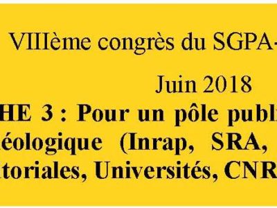 document d’orientation sgpa-cgt: fiche 3 Pôle public de l’archéologie