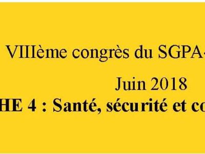 document d’orientation sgpa-cgt: fiche 4 Santé et sécurité au travail