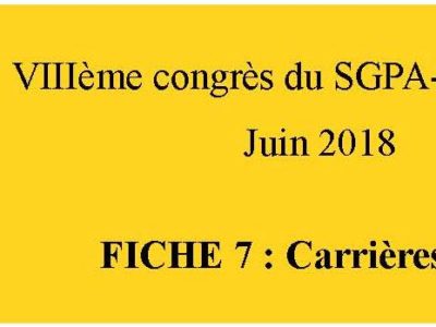 document d’orientation sgpa-cgt: fiche 7 carrières et salaires