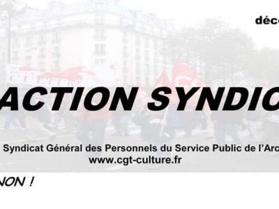 « action syndicale » SGPA CGT-Culture décembre 2018