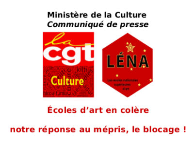 Écoles d’art en colère, notre réponse au mépris, le blocage !