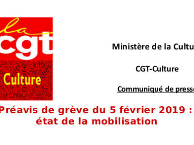 Préavis de grève du 5 février 2019 :  état de la mobilisation