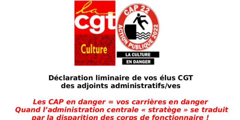 Les CAP en danger = vos carrières en danger  Quand l’administration centrale « stratège » se traduit par la disparition des corps de fonctionnaire !