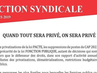 Action Syndicale SGPA CGT-Culture mars 2019