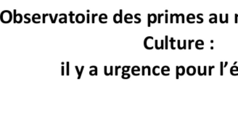 Observatoire des primes au ministère de la Culture : il y a urgence pour l’égalité !