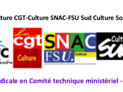 Déclaration intersyndicale en Comité technique ministériel – 23 septembre 2019