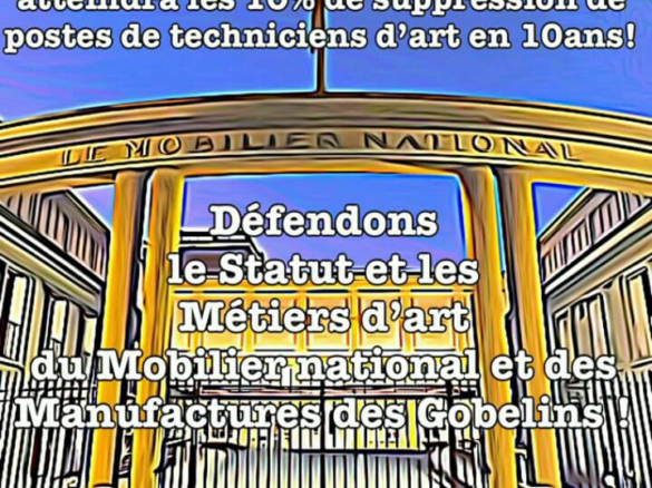 Le public des JEP 2019 soutient les agents contre la casse du Mobilier national et des Manufactures des Gobelins!