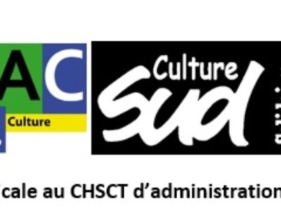 Déclaration intersyndicale CGT FSU SUD au CHSCT-AC du 1er octobre 2019