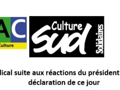 Communiqué intersyndical suite aux réactions du président du CHSCT-AC après notre déclaration de ce jour