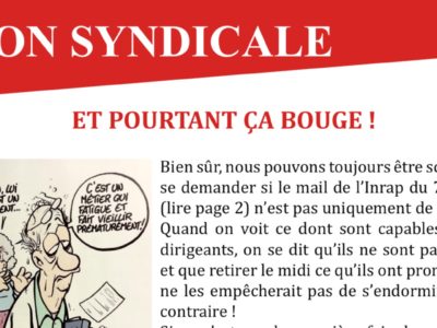 INRAP – ACTION SYNDICALE NOVEMBRE 2019