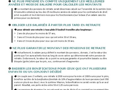 CONTRE LA RÉFORME DES RETRAITES.  Mobilisons-nous à partir du 5 décembre !