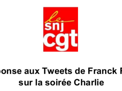 En réponse aux Tweets de Franck Riester sur la soirée Charlie