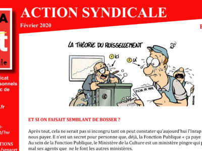 ARCHEO – ACTION SYNDICALE FÉVRIER 2020