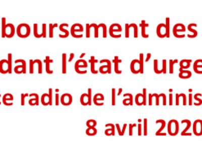 Remboursement des frais de repas pendant l’état d’urgence sanitaire