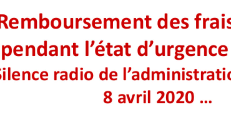 Remboursement des frais de repas pendant l’état d’urgence sanitaire