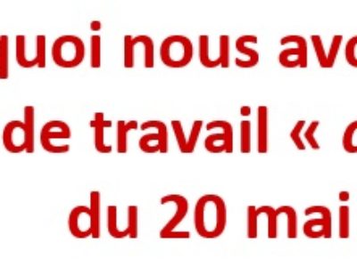 Pourquoi nous avons boycotté le groupe de travail « déconfinement »   du 20 mai 2020 ?