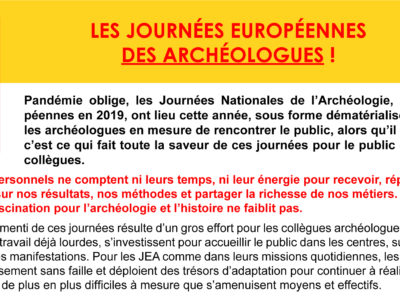 Archéo – Les Journées Européennes des Archéologues