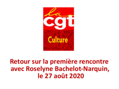 Retour sur la première rencontre avec Roselyne Bachelot-Narquin, le 27 août 2020