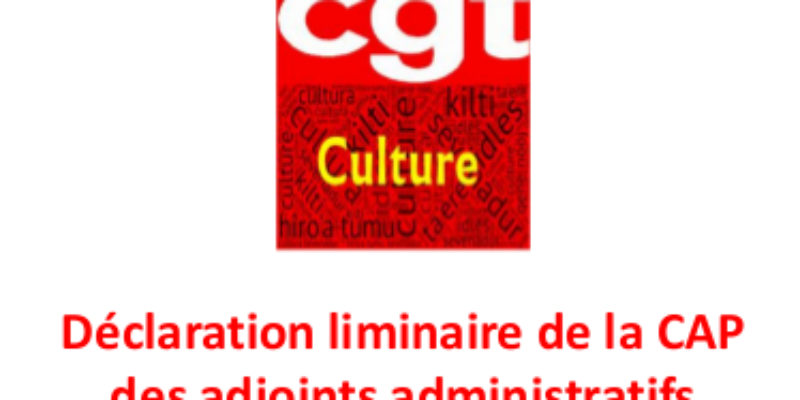 Déclaration liminaire de la CAP des adjoints administratifs du 22 septembre 2020.