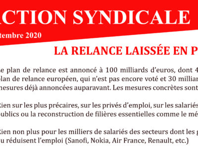 ARCHEO – ACTION SYNDICALE SEPTEMBRE 2020