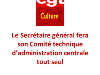 Le Secrétaire général fera son Comité technique d’administration centrale tout seul