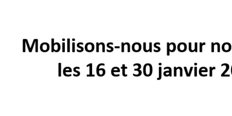 Mobilisons-nous pour nos libertés les 16 et 30 janvier 2021 !