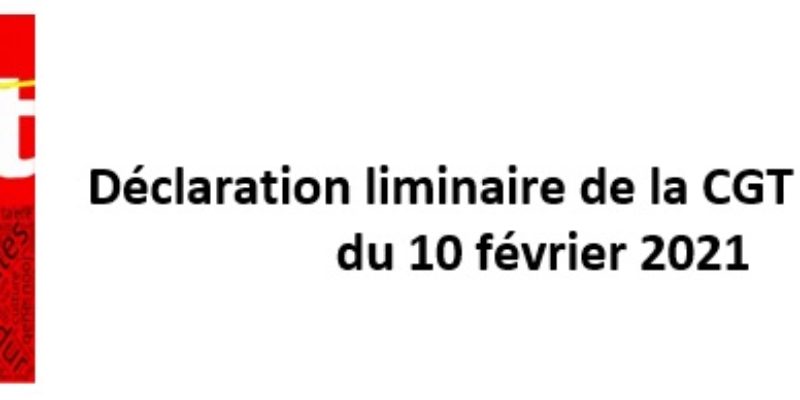 Déclaration liminaire de la CGT-Culture au Comité National d’Action Sociale du 10 février 2021