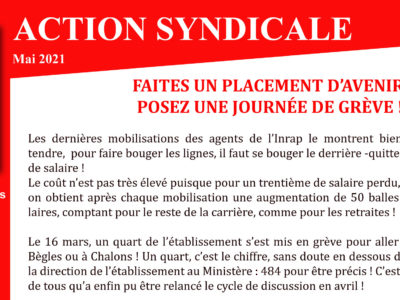 SGPA-CGT – Action Syndicale Mai 2021