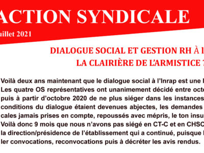 Action Syndicale Juillet 2021