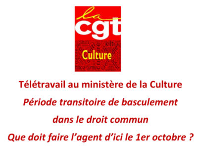 Télétravail au ministère de la Culture
